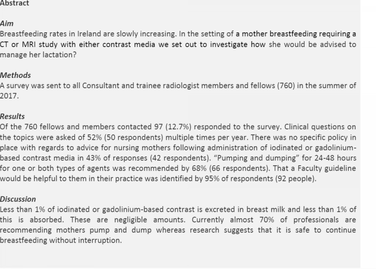 Breastfeeding after CT and MRI scans Breastfeeding and Medication